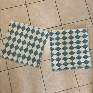 Blue and White Checkered Pillow Covers